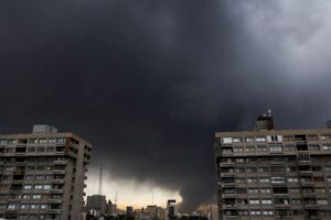 Dark haze over Tehran as US-Israeli forces bomb oil storage facilities