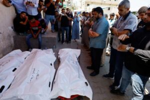 Israeli air attack on Gaza apartment kills family of three