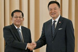 Myanmar leader visits Thailand in bid to bolster international legitimacy